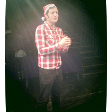 17 December: the angelic Dom Stichbury presiding over Christmas at the Ovalhouse!